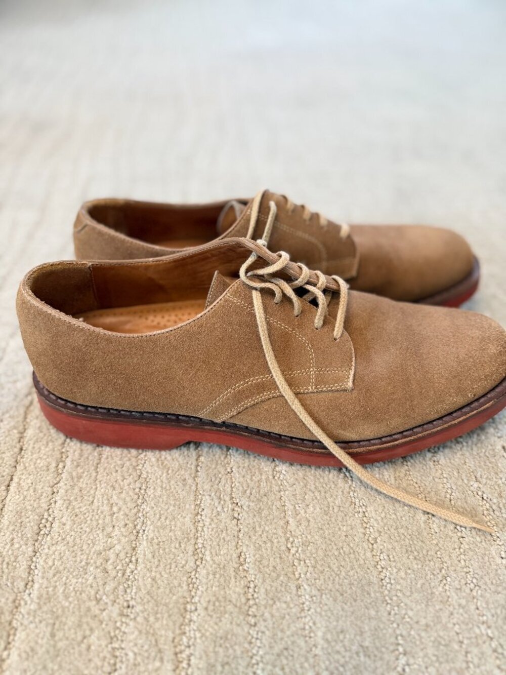 Cole Haan Country Men's Suede Brick Sole Oxford Bucks Tan - 11D - Picture 2 of 6